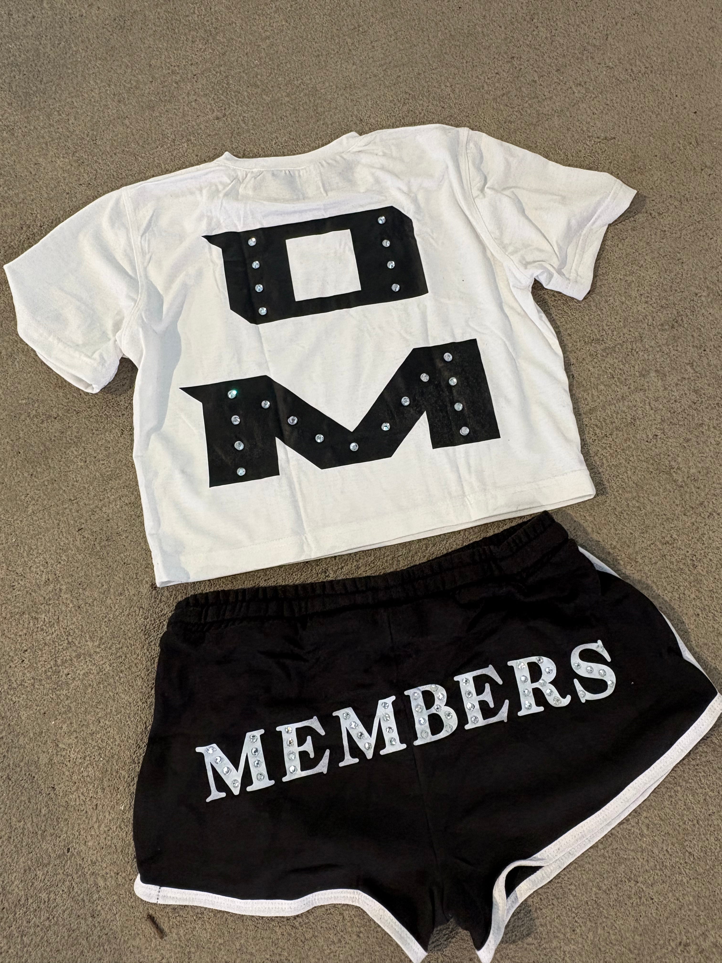 "Love M"  Women's Rhinestone Crop